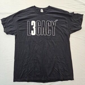 L3GACY Miami Heat Dwyane Wade Final Home Game Black Cotton T-Shirt Men's XL